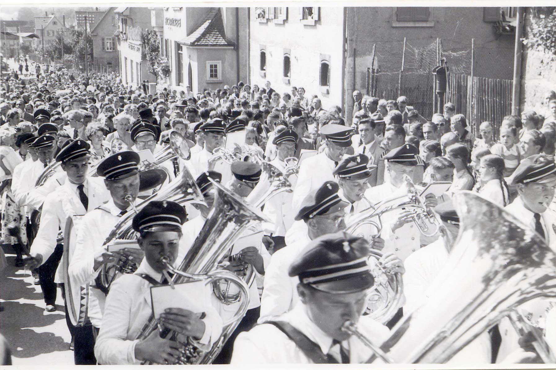 MV Lustnau - Kreismusikfest 1953 in Tübingen-Lustnau